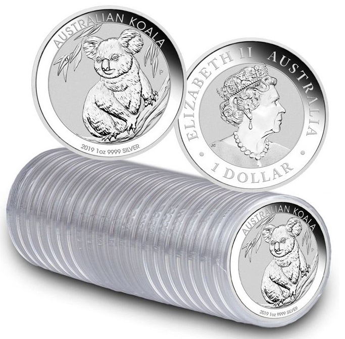 Lot of 10 x 1 oz 2019 Australian Koala Silver Coin